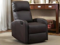 Fauteuil Relax En Simili ISAO - Marron 17 Fauteuil Relax En Simili ISAO - Marron -Meubles Soldes Boutique fauteuil relax 299261
