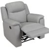 Fauteuil Relax EVASION En Cuir - Gris Clair