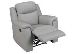 Fauteuil Relax EVASION En Cuir - Gris Clair