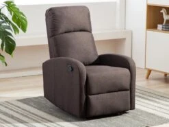 Fauteuil Relax En Tissu ISAO - Marron -Meubles Soldes Boutique fauteuil relax 342767