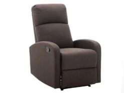 Fauteuil Relax En Tissu ISAO - Marron -Meubles Soldes Boutique fauteuil relax 342775