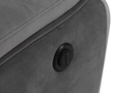 Fauteuil Relax électrique En Velours METTI - Gris Et Bandes écru -Meubles Soldes Boutique fauteuil relax 397513