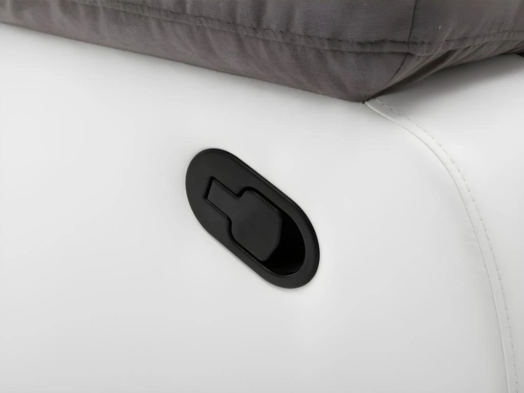 Fauteuil Relax En Microfibre Et Simili TOLZANO - Gris Et Blanc 9 Fauteuil Relax En Microfibre Et Simili TOLZANO - Gris Et Blanc – Image 7