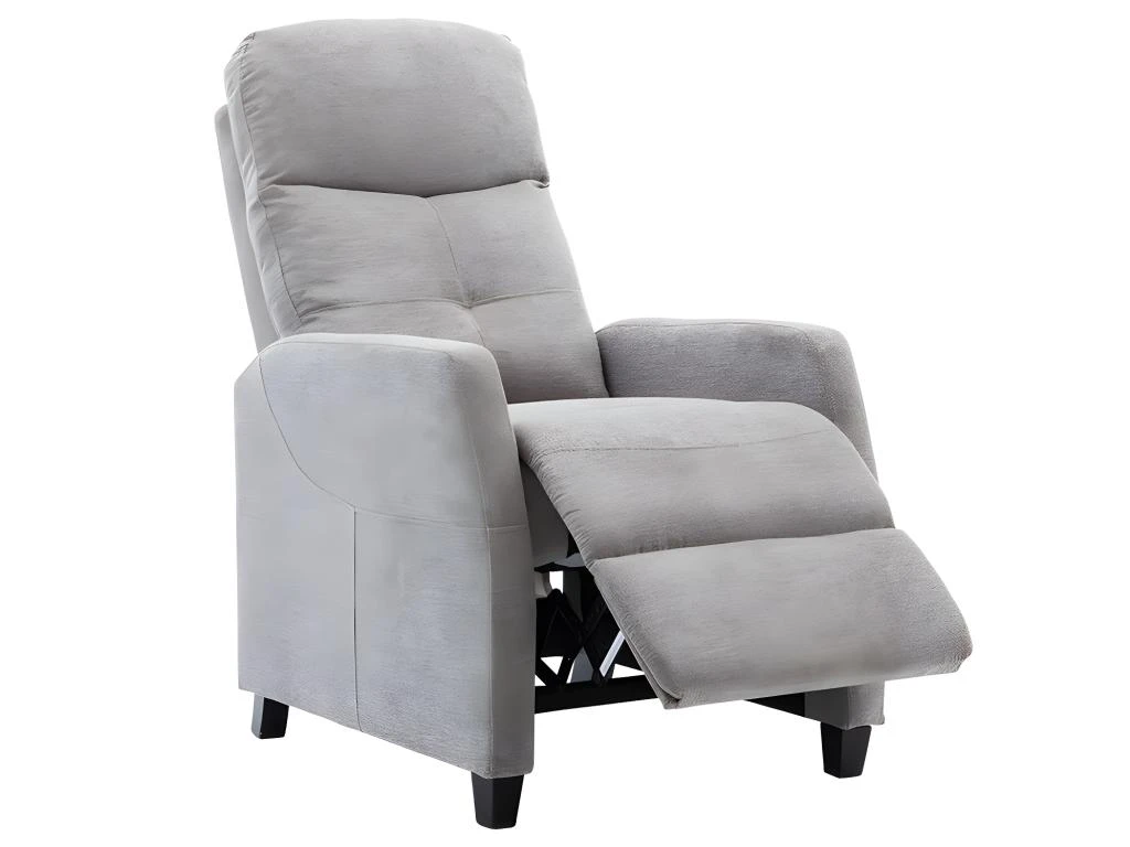 Fauteuil Relax En Tissu FEREOLE - Gris Clair 10 Fauteuil Relax En Tissu FEREOLE - Gris Clair – Image 8
