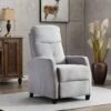 Fauteuil Relax En Tissu FEREOLE - Gris Clair -Meubles Soldes Boutique fauteuil relax 417957