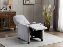 Fauteuil Relax En Tissu FEREOLE - Gris Clair 16 Fauteuil Relax En Tissu FEREOLE - Gris Clair -Meubles Soldes Boutique fauteuil relax 417963