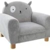 Fauteuil Pour Enfant Gris Oreilles De Chat