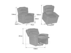 Fauteuil électrique Inclinable BERNIE Noir - HAPPY GARDEN -Meubles Soldes Boutique fauteuil 10781031