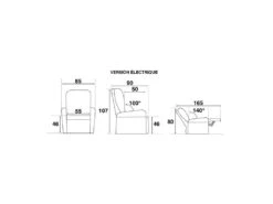 Fauteuil Relax électrique Marron Cendré - SOFTY -Meubles Soldes Boutique fauteuil 11122407