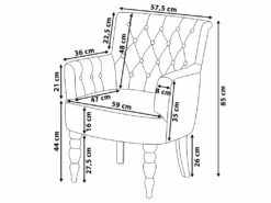 Fauteuil Tapissé En Tissu Gris Foncé ALESUND -Meubles Soldes Boutique fauteuil 11710265