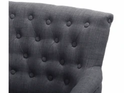 Fauteuil Tapissé En Tissu Gris Foncé ALESUND -Meubles Soldes Boutique fauteuil 11710269