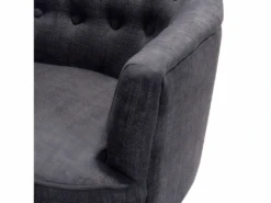 Fauteuil Tapissé En Tissu Gris Foncé ALESUND -Meubles Soldes Boutique fauteuil 11710271