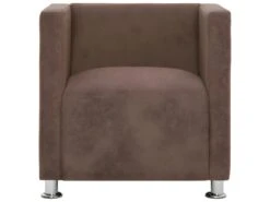 Fauteuil Chaise Siège Lounge Design Club Sofa Salon Cube Marron Polyester 1102268 10 Fauteuil Chaise Siège Lounge Design Club Sofa Salon Cube Marron Polyester 1102268 -Meubles Soldes Boutique fauteuil 12349845