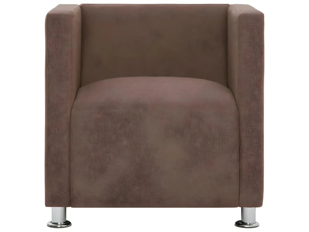 Fauteuil Chaise Siège Lounge Design Club Sofa Salon Cube Marron Polyester 1102268 6 Fauteuil Chaise Siège Lounge Design Club Sofa Salon Cube Marron Polyester 1102268 – Image 4