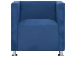 Fauteuil Chaise Siège Lounge Design Club Sofa Salon Cube Bleu Polyester 1102269 10 Fauteuil Chaise Siège Lounge Design Club Sofa Salon Cube Bleu Polyester 1102269 -Meubles Soldes Boutique fauteuil 12349855