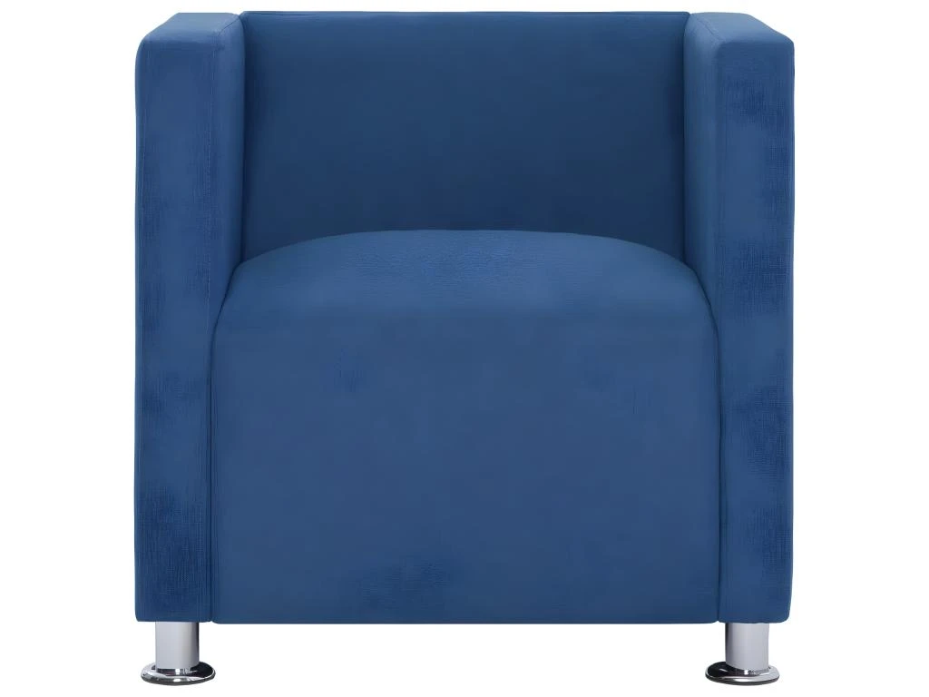 Fauteuil Chaise Siège Lounge Design Club Sofa Salon Cube Bleu Polyester 1102269 6 Fauteuil Chaise Siège Lounge Design Club Sofa Salon Cube Bleu Polyester 1102269 – Image 4