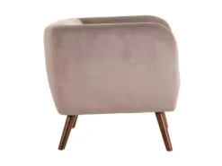 MARVEL - Fauteuil Club Velours Taupe Pieds Bois 9 MARVEL - Fauteuil Club Velours Taupe Pieds Bois -Meubles Soldes Boutique fauteuil 12402109