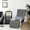 Fauteuil Style Nordique - Repose-pied Réglable - Déhoussable - Bois De Bouleau Tissu Gris 2 Fauteuil Style Nordique - Repose-pied Réglable - Déhoussable - Bois De Bouleau Tissu Gris -Meubles Soldes Boutique fauteuil 12462091