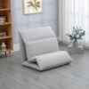 Fauteuil Convertible Fauteuil Paresseux Grand Confort Inclinaison Dossier Multipositions 90°-180° Acier Tissu Gris Clair -Meubles Soldes Boutique fauteuil 12462101
