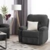 Fauteuil Inclinable En Tissu Gris BERGEN -Meubles Soldes Boutique fauteuil 12871061