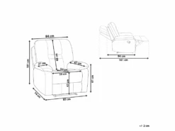 Fauteuil Inclinable En Tissu Gris BERGEN 14 Fauteuil Inclinable En Tissu Gris BERGEN -Meubles Soldes Boutique fauteuil 12871065