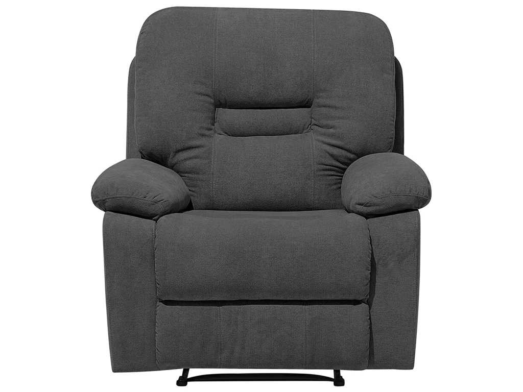 Fauteuil Inclinable En Tissu Gris BERGEN 6 Fauteuil Inclinable En Tissu Gris BERGEN â Image 4