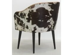 Fauteuil En Cuir Camel Et Peau De Vache -Meubles Soldes Boutique fauteuil 12898077