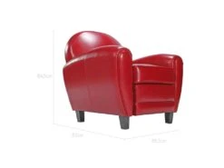 Fauteuil Club Rouge -Meubles Soldes Boutique fauteuil 13007653