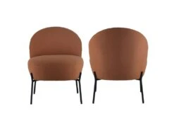 Fauteuil En Tissu Boucle Rouille HELMI - HAPPY GARDEN 10 Fauteuil En Tissu Boucle Rouille HELMI - HAPPY GARDEN -Meubles Soldes Boutique fauteuil 13083027