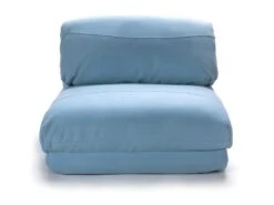 Nalo - Chauffeuse Convertible 1 Place En Tissu - Couleur - Bleu Pastel 12 Nalo - Chauffeuse Convertible 1 Place En Tissu - Couleur - Bleu Pastel -Meubles Soldes Boutique fauteuil 13288243