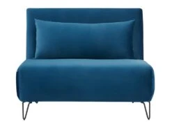 Joe Harper - Fauteuil Convertible En Velours - Couleur - Bleu Foncé