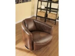 Fauteuil Club 100% Cuir Vieilli FLORENTIN -Meubles Soldes Boutique fauteuil 134473