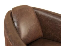 Fauteuil Club 100% Cuir Vieilli FLORENTIN -Meubles Soldes Boutique fauteuil 134476