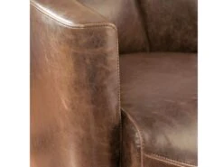 Fauteuil Club 100% Cuir Vieilli FLORENTIN -Meubles Soldes Boutique fauteuil 134477