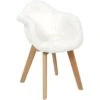 Fauteuil Scandinave Pour Enfant Imitation Fourrure -Meubles Soldes Boutique fauteuil 13452727