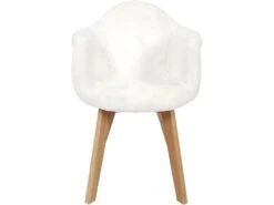 Fauteuil Scandinave Pour Enfant Imitation Fourrure -Meubles Soldes Boutique fauteuil 13452733