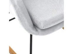 Fauteuil à Bascule Rocking-chair En Tissu Gris 8 Fauteuil à Bascule Rocking-chair En Tissu Gris -Meubles Soldes Boutique fauteuil 13466463