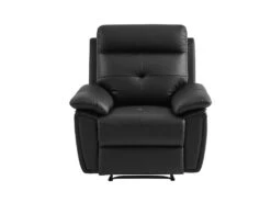 Fauteuil Relax En Cuir Noir VINETA -Meubles Soldes Boutique fauteuil 13484579