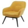 MALMO-Fauteuil Lounge En Tissu Tramé Safran Et Pieds Hévéa Teinté Noir -Meubles Soldes Boutique fauteuil 13610697
