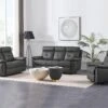 Fauteuil Relax En Cuir Gris VINETA