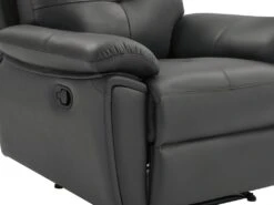 Fauteuil Relax En Cuir Gris VINETA 20 Fauteuil Relax En Cuir Gris VINETA -Meubles Soldes Boutique fauteuil 13621815