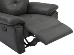 Fauteuil Relax En Cuir Gris VINETA 18 Fauteuil Relax En Cuir Gris VINETA -Meubles Soldes Boutique fauteuil 13621817