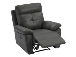 Fauteuil Relax En Cuir Gris VINETA 17 Fauteuil Relax En Cuir Gris VINETA -Meubles Soldes Boutique fauteuil 13621823