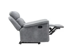 Fauteuil De Relaxation 1 Place En Tissu Gris LÉON - Gris Clair -Meubles Soldes Boutique fauteuil 14639307