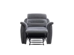 Fauteuil De Relaxation 1 Place En Tissu Gris LÉON - Gris Anthracite -Meubles Soldes Boutique fauteuil 14639593