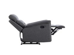 Fauteuil De Relaxation 1 Place En Tissu Gris LÉON - Gris Anthracite -Meubles Soldes Boutique fauteuil 14639597