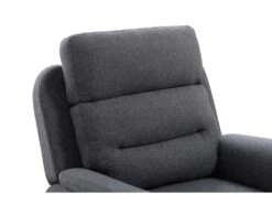 Fauteuil De Relaxation 1 Place En Tissu Gris LÉON - Gris Anthracite -Meubles Soldes Boutique fauteuil 14639603