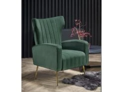 Fauteuil Rembourré En Velours 73 X 70 X 94 Cm - Vert -Meubles Soldes Boutique fauteuil 14700941