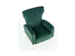 Fauteuil Rembourré En Velours 73 X 70 X 94 Cm - Vert -Meubles Soldes Boutique fauteuil 14700951