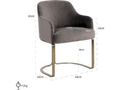 Fauteuil Hadley Velvet -Meubles Soldes Boutique fauteuil 15168801
